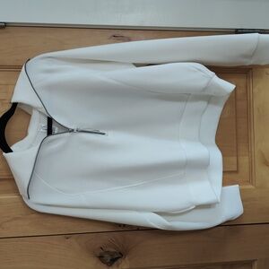 Spanx AirEssentials white half zip, size large